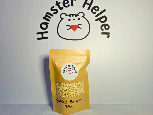 A small pack of hamster safe puffed brown rice