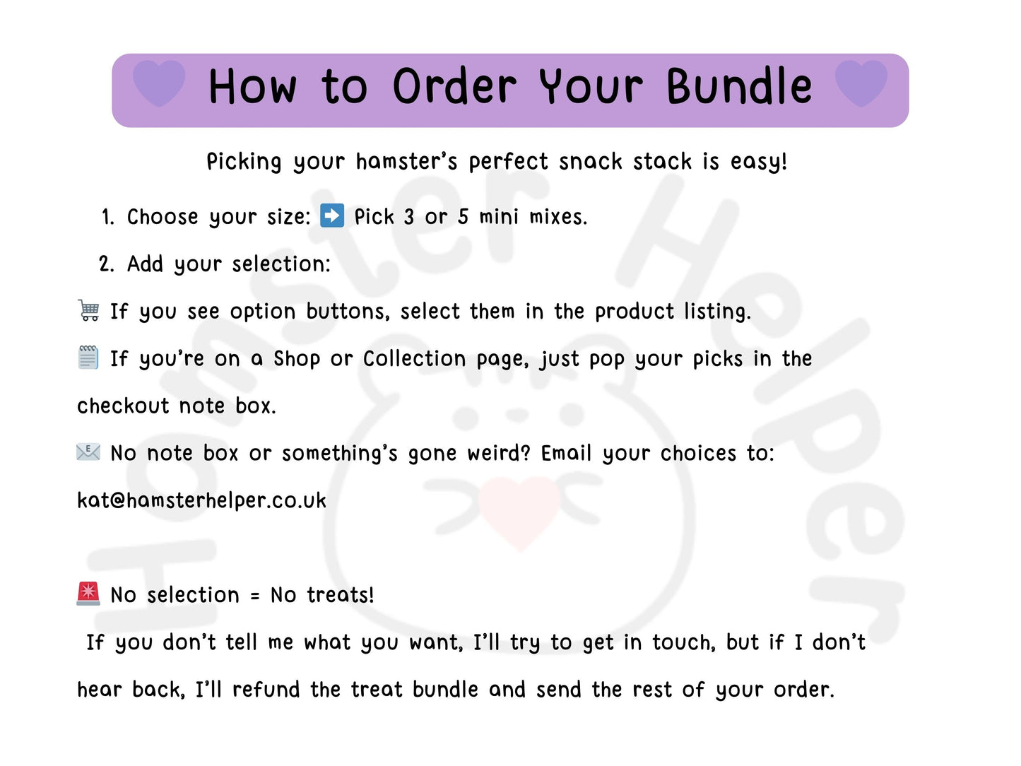 Pick Your Own Hamster Treat Bundle