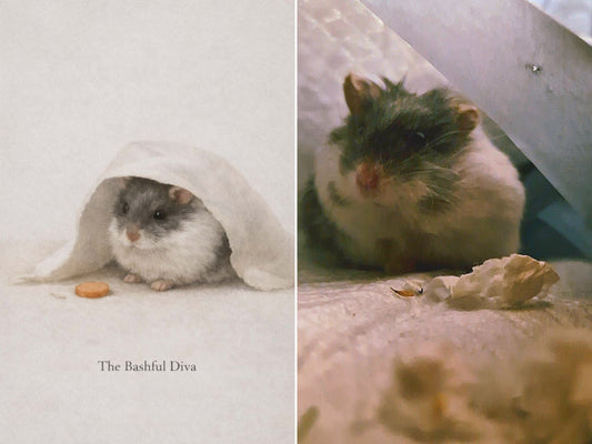 Digital Hamster Personality Portrait | Custom A4 Artwork