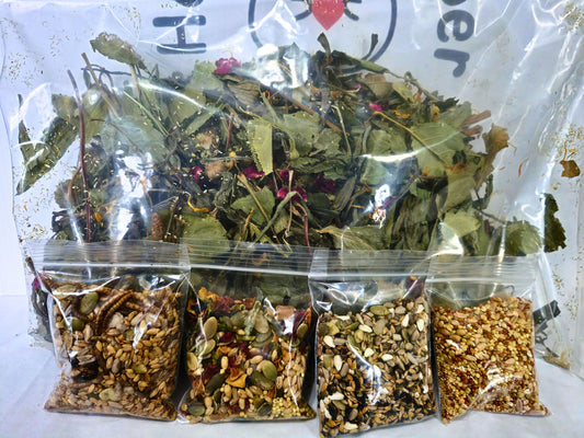 Forest and flower forage with treat topper