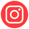The Instagram logo in a red circle