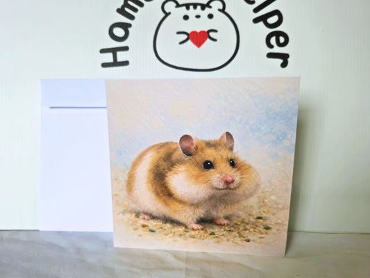Hamster Greeting Card - Syrian, Robo, Dwarf and Chinese hamsters