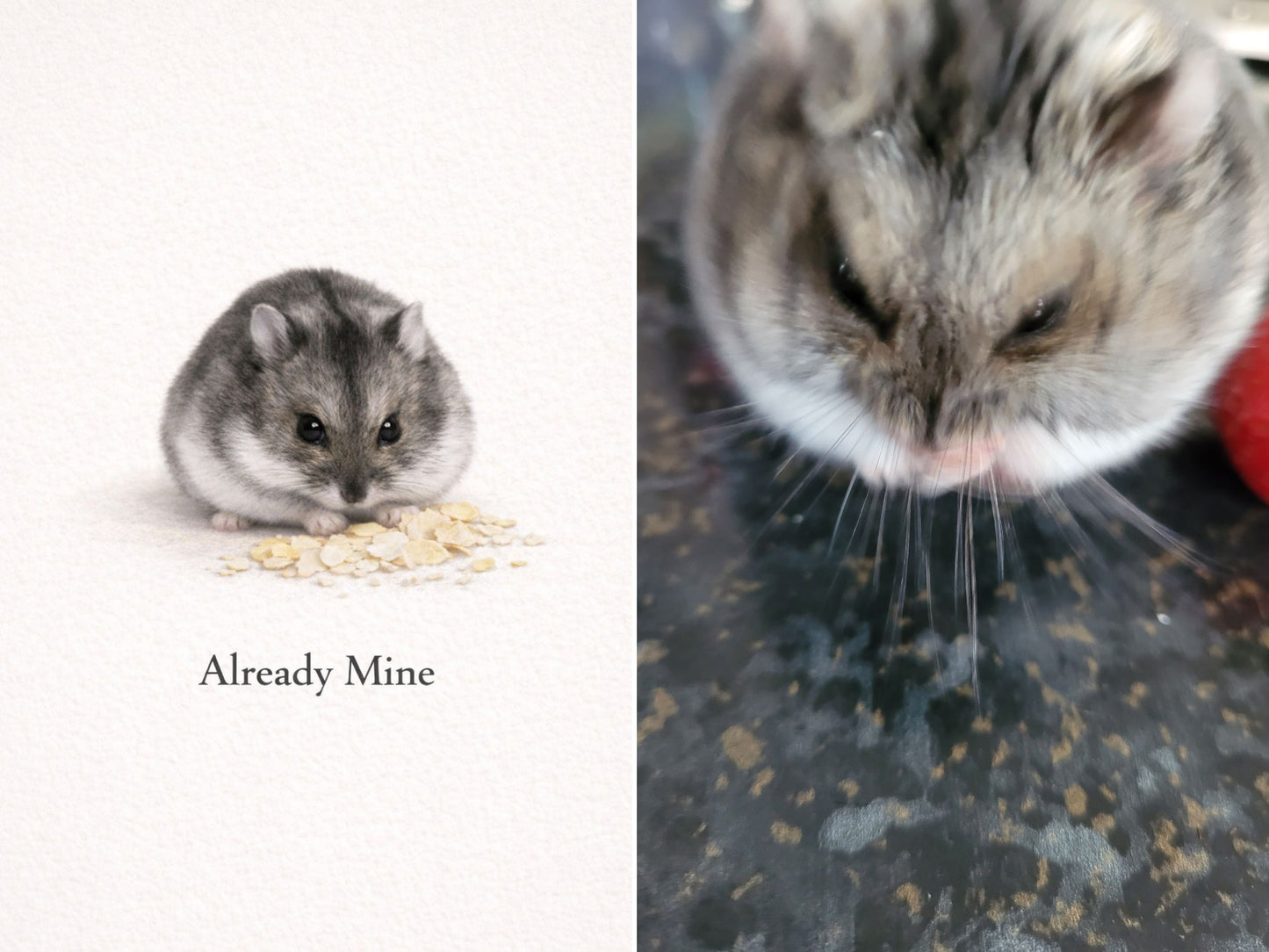 Digital Hamster Personality Portrait | Custom A4 Artwork