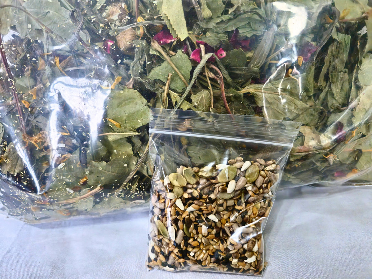 Forest and flower forage with treat topper