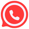 A red whatsapp logo