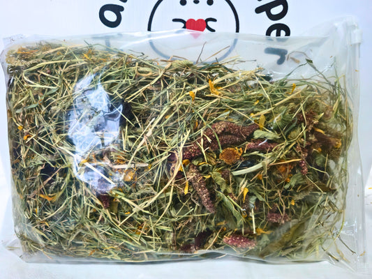 Amaranth, Marigold and Hibiscus Bewitched Hay Blend