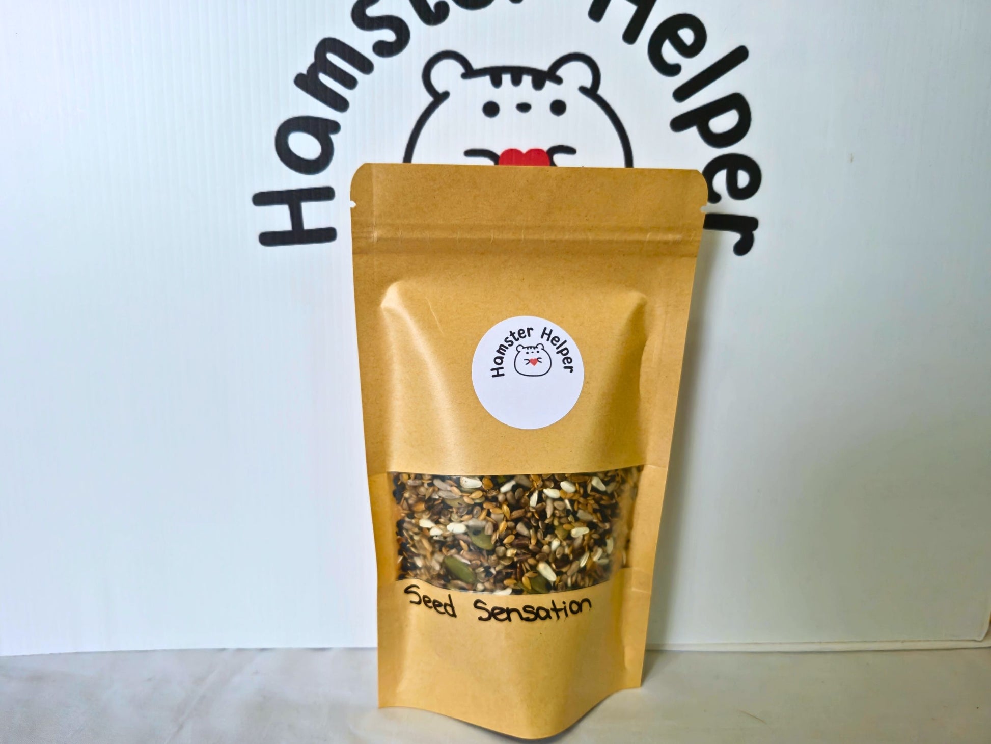 Full pouch of Seed Sensation hamster treats